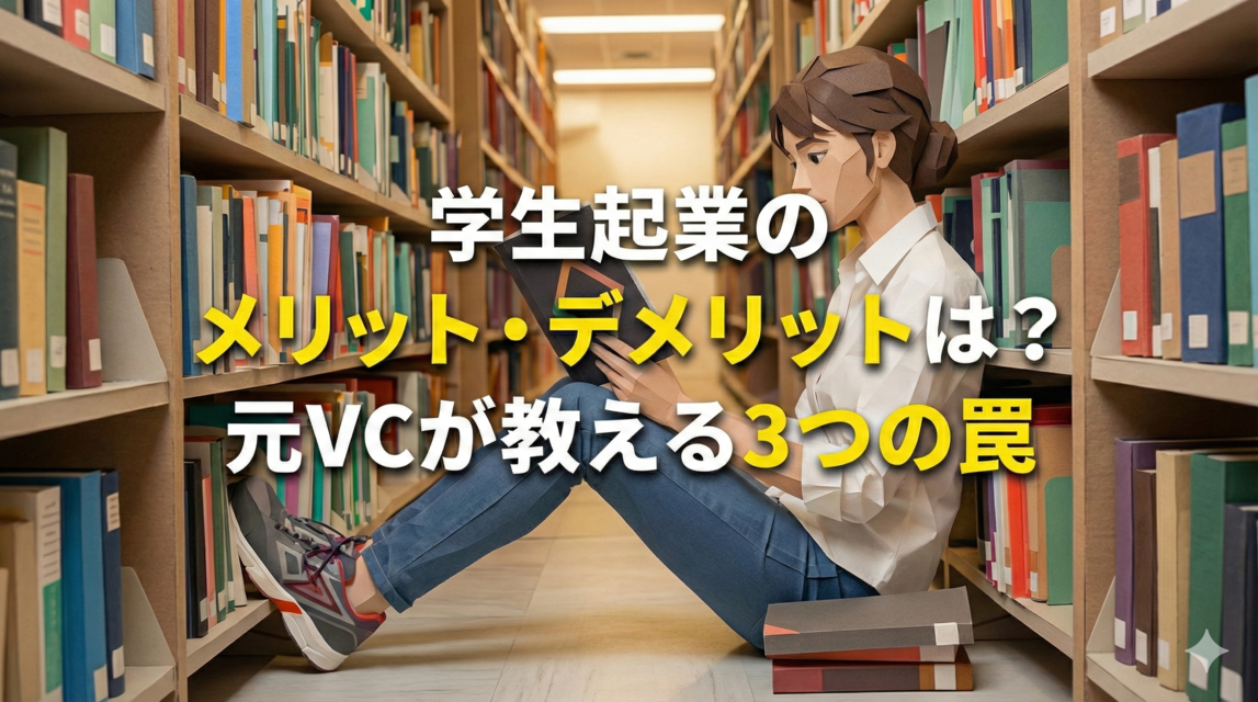 【2026年版】学生起業のメリット・デメリットは？元VCが教える3つの罠