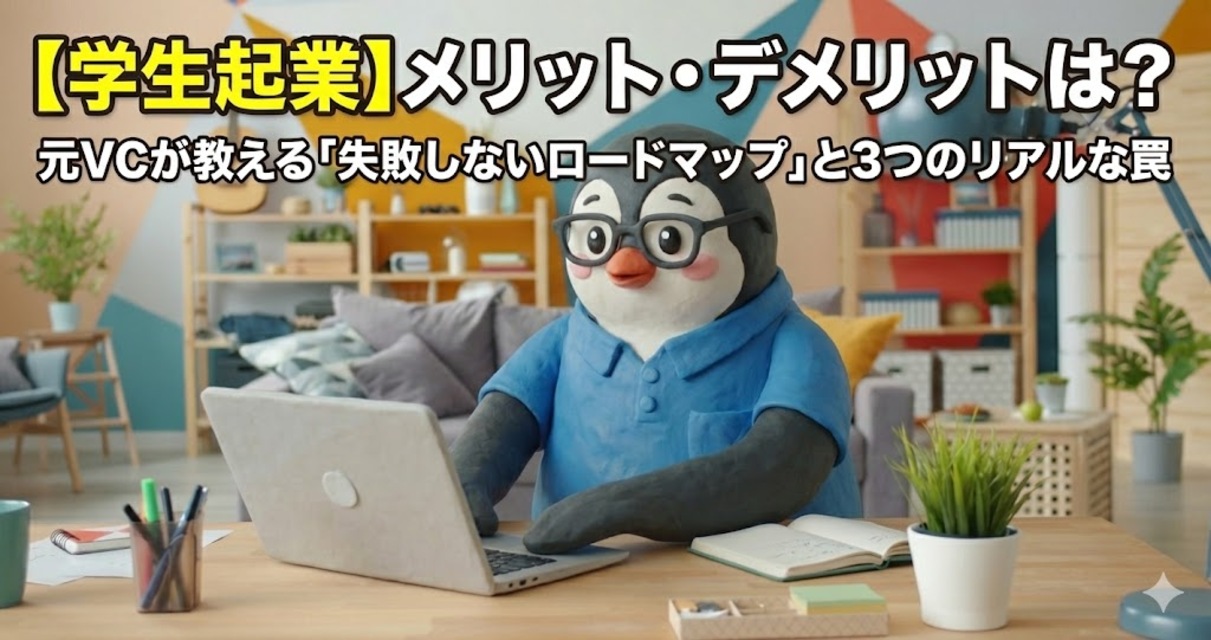 【学生起業】メリット・デメリットは？元VCが教える「失敗しないロードマップ」と3つのリアルな罠【2025年版】
